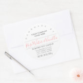 手作りろうそく又は石鹸バラピンク製品ラベル ラウンドシール (封筒)