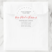 手作りろうそく又は石鹸バラ赤い製品ラベル ラウンドシール (バッグ)