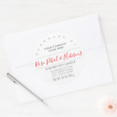 手作りろうそく又は石鹸バラ赤い製品ラベル ラウンドシール (封筒)