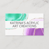 手作りアクリル樹脂アートデコーラー 名刺 (正面)