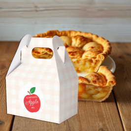 手作りアップルパイのベビーシャワー フェイバーボックス