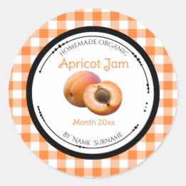 手作りアプリコットジャムラベルステッカー ラウンドシール