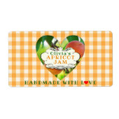 手作りアプリコットジャム ラベル (正面)