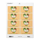 手作りアプリコットジャム ラベル (フルシート)