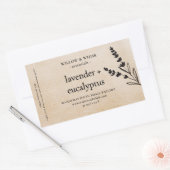 手作りアロマセラピーエッセンシャル油クラフトベージュ 長方形シール (封筒)