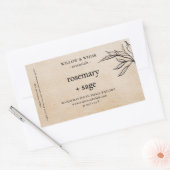 手作りアロマセラピーエッセンシャル油クラフトリーフ 長方形シール (封筒)