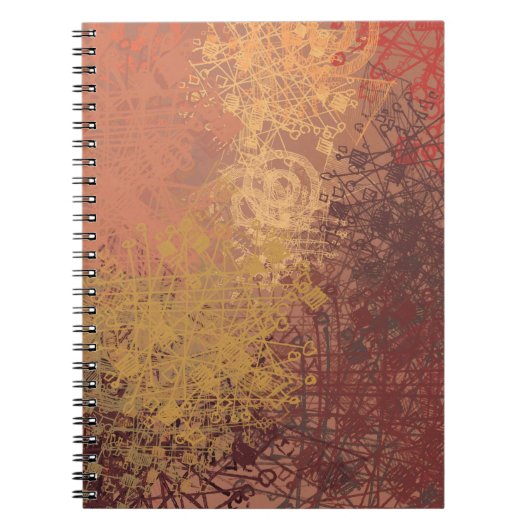 手作りアート。テクスチカラフルャ。アートワークモダン。S ノートブック (正面)