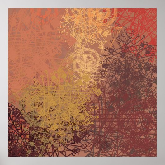 手作りアート。テクスチカラフルャ。アートワークモダン。S ポスター (正面)