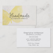 手作りイエローバタフライビジネスカード 名刺 (正面/裏面)