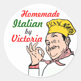 手作りイタリアンシェフのパーソナライズ! ラウンドシール