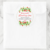 手作りイチゴジャムの缶詰ラベル ラウンドシール (バッグ)