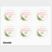 手作りイチゴジャムの缶詰ラベル ラウンドシール (シート)