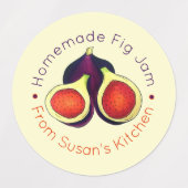 手作りイチジクジャムゼリーが缶詰のイチジクを保存 ラベル (デザイン1)