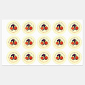 手作りイチジクジャムゼリーが缶詰のイチジクを保存 ラベル (シート)