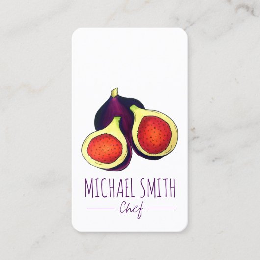 手作りイチジクジャムゼリーが缶詰のイチジクを保存 名刺 (正面)