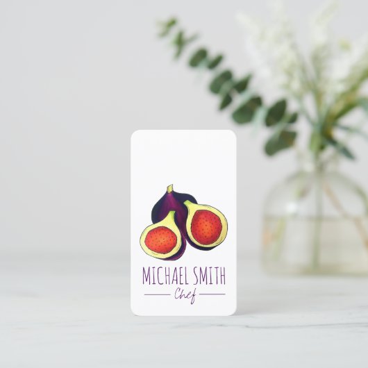 手作りイチジクジャムゼリーが缶詰のイチジクを保存 名刺 (スタンド正面)