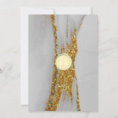 手作りインクグリッターシック金ゴールド結婚式招待状 招待状 (裏面)