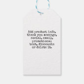 手作りウェブサイトビジネスロゴカスタム製品 ギフトタグ (裏面)