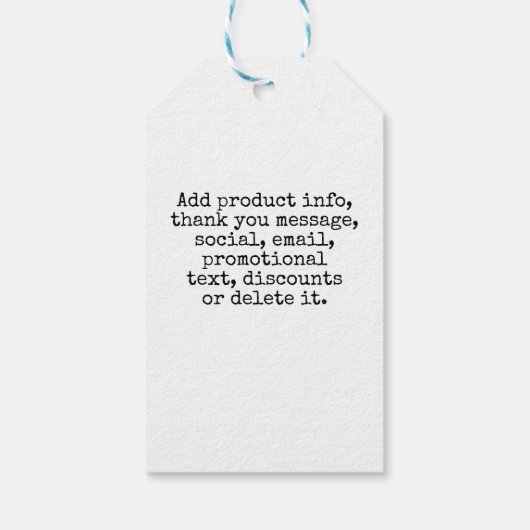 手作りウェブサイトビジネスロゴカスタム製品 ギフトタグ (裏面)