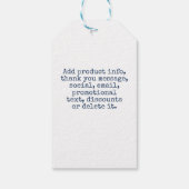 手作りウェブサイトビジネスロゴカスタム製品 ギフトタグ (裏面)