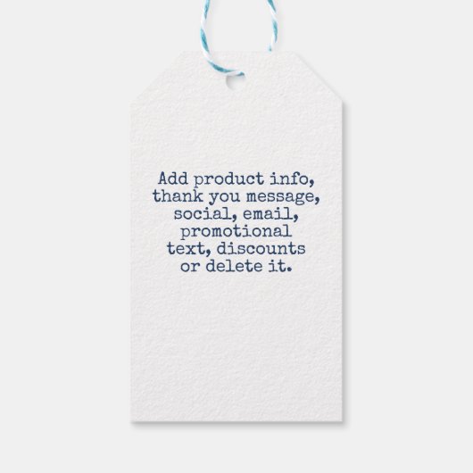 手作りウェブサイトビジネスロゴカスタム製品 ギフトタグ (裏面)