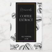 手作りエレガントコーヒー抽出ラベルのスケッチ ワインラベル (シングルラベル)