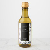 手作りエレガントコーヒー抽出ラベルのスケッチ ワインラベル (正面)