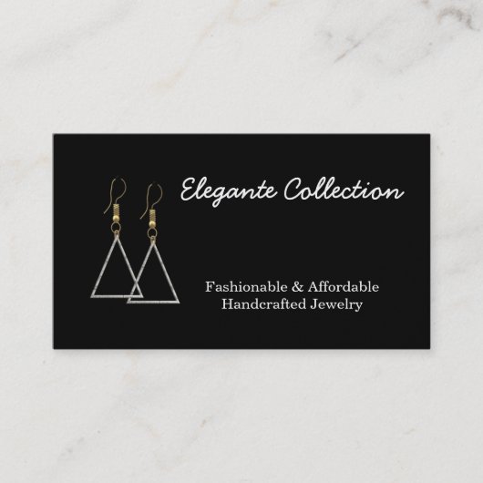 手作りエレガントジュエリーメーカーの名刺 名刺 (正面)