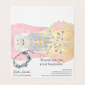 手作りエレガントジュエリー&ビーズありがとう 名刺 (内部フラット)