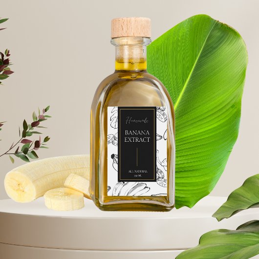 手作りエレガントバナナ抽出ラベルのスケッチ ワインラベル