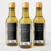 手作りエレガントメープルシロップのラベルをスケッチ ワインラベル (ボトル)