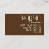 手作りオハイオ・バッキーピーナッツバターキャンディー 名刺 (裏面)