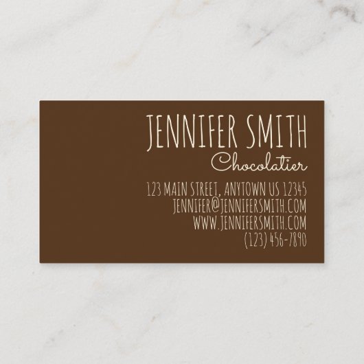 手作りオハイオ・バッキーピーナッツバターキャンディー 名刺 (裏面)