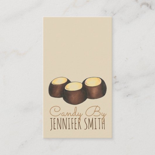 手作りオハイオ・バッキーピーナッツバターキャンディー 名刺 (正面)