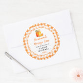 手作りオレンジジャムの缶詰ラベル ラウンドシール (封筒)