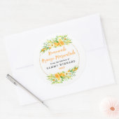 手作りオレンジマーマレード缶詰ラベル ラウンドシール (封筒)