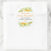 手作りオレンジマーマレード缶詰ラベル ラウンドシール (バッグ)