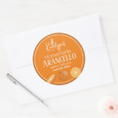 手作りオレンジリキュール / 食品 / 製品ラベル ラウンドシール (封筒)