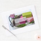 手作りオーガニックの天然石けんメーカー製品ラベル 長方形シール (封筒)