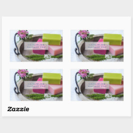 手作りオーガニックの天然石けんメーカー製品ラベル 長方形シール