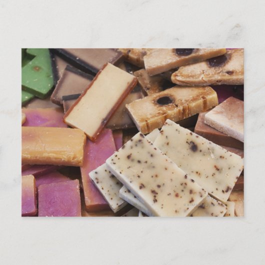 手作りオーガニックの石鹸 ポストカード (正面)