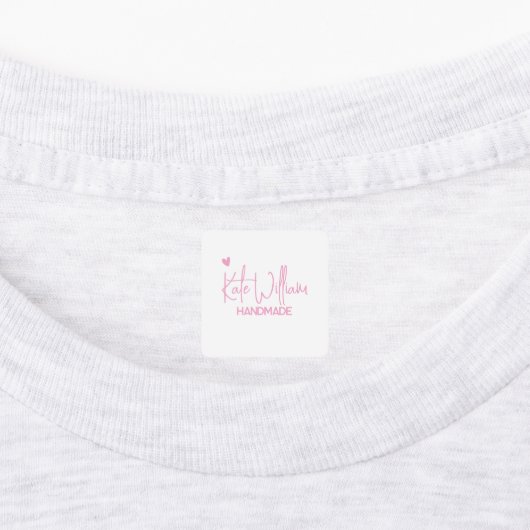 手作りカスタムアイテム用のピンクウェアのラベル ラベル (貼付)