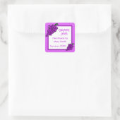 手作りカスタムグレープジャムのラベル スクエアシール (バッグ)