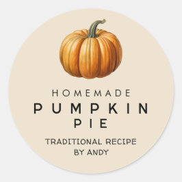 手作りカボチャのパイのレシピ ラウンドシール