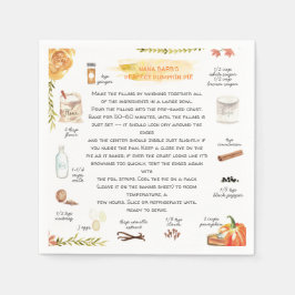 手作りカボチャパイ | 感謝祭の友情 スタンダードカクテルナプキン