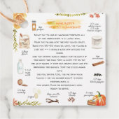 手作りカボチャパイ |感謝祭メッセージカード フェイバータグ (正面)