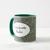 手作りカラフルのクリスマスフローラ マグカップ (正面左)