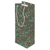 手作りカラフルのクリスマスフローラ ワインギフトバッグ (裏面アングル)