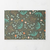 手作りカラフルのクリスマスフローラ 三つ折りクリスマスカード (カバー)