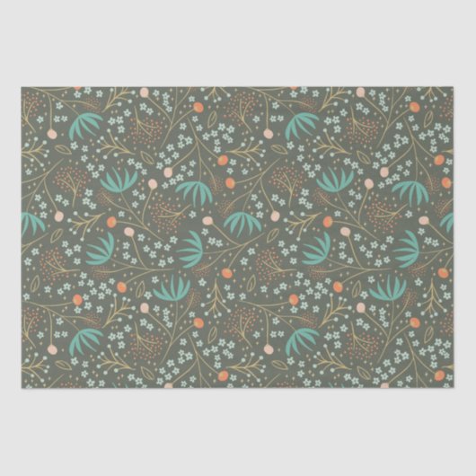 手作りカラフルのクリスマスフローラ 薄葉紙 (正面)